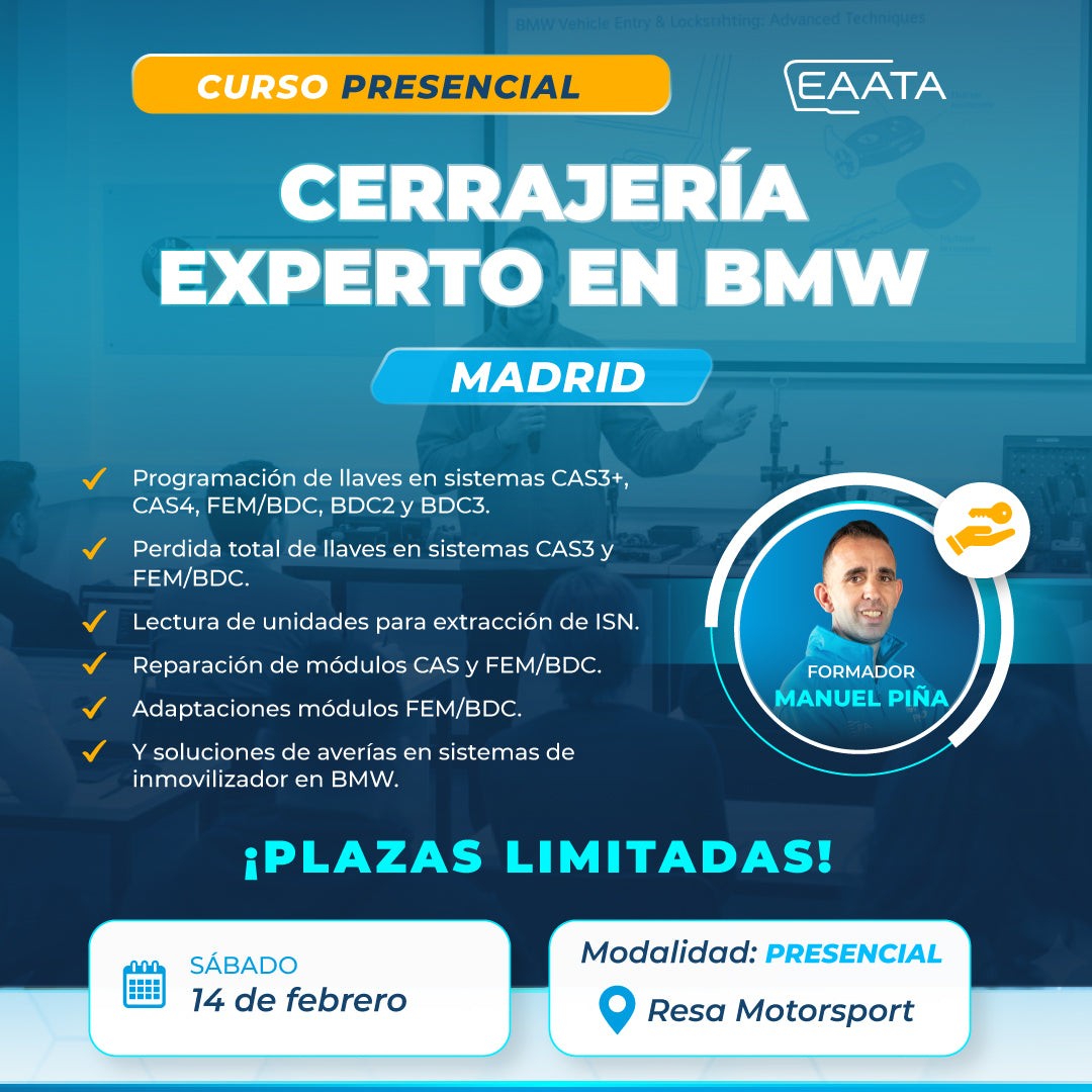 Curso - Experto en BMW - 14 Febrero 2026 - Presencial Madrid