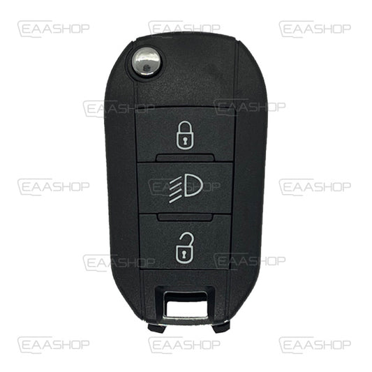 Coque Telecommande Pliable 3 Boutons Peugeot (Lame Hu83)