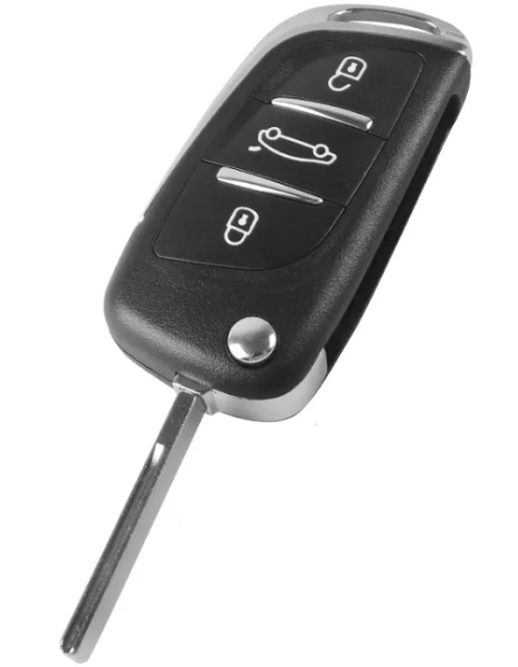 Coque de télécommande pliable convertible PSA à 3 boutons - Profil Hu83