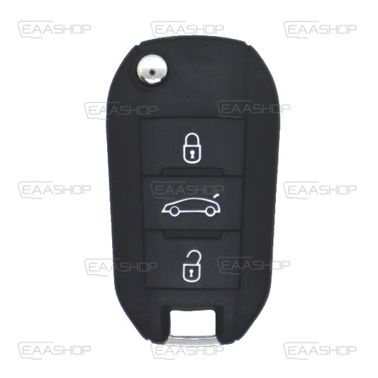 Carcasa De Mando Plegable 3 Botones Citroen Peugeot - Perfil Hu83 Baul