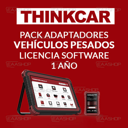 Pack d'adaptateurs pour véhicules lourds et licence logicielle d'un an pour Thinktool Max / Master X Heavy Duty & 1 an de licence logicielle pour Thinktool Master 2

