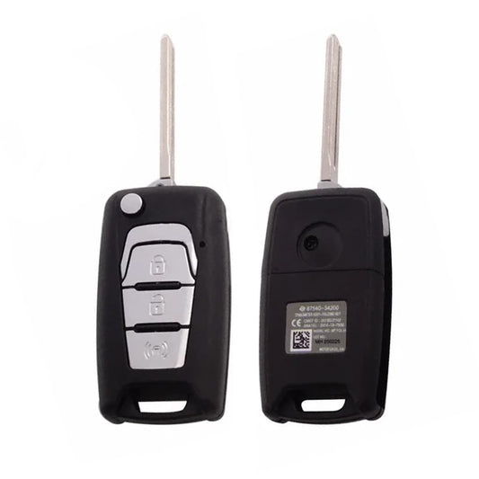 Folding Remote Control Shell Ssangyong - 3 Buttons