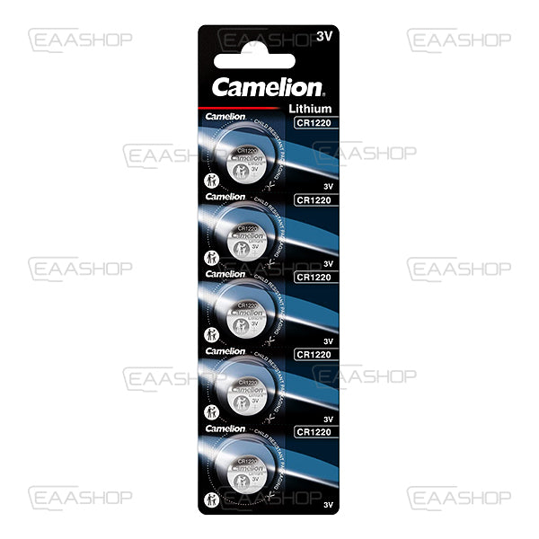 Pack 5 Piles Bouton Au Lithium Cr1220