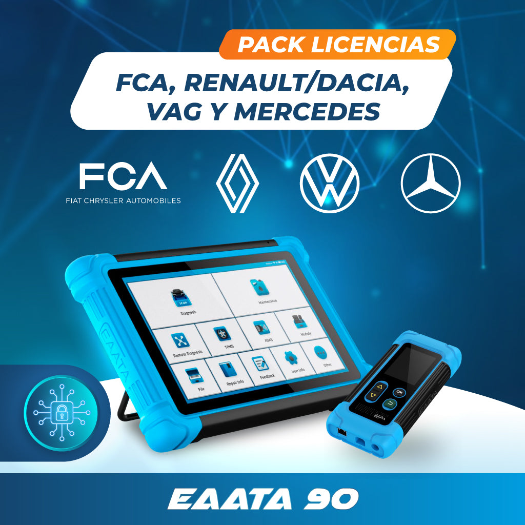 Pack Licencias Ciberseguridad - EAATA 90 (FCA, Renault / Dacia, Grupo VAG y Mercedes)