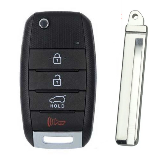 Boîtier de télécommande pliable à 4 boutons pour Kia/Hyundai - Profil Hyn20
