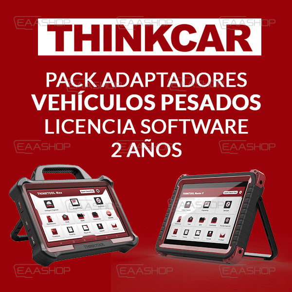 Pack d'adaptateurs pour véhicules lourds et licence logicielle d'un an pour Thinktool Max / Master X Heavy Duty & 2 ans de licence logicielle pour Thinktool Max / Master X
