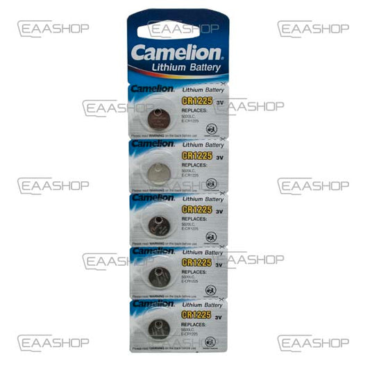 Pack 5 Piles De Bouton De Lithium Cr1225