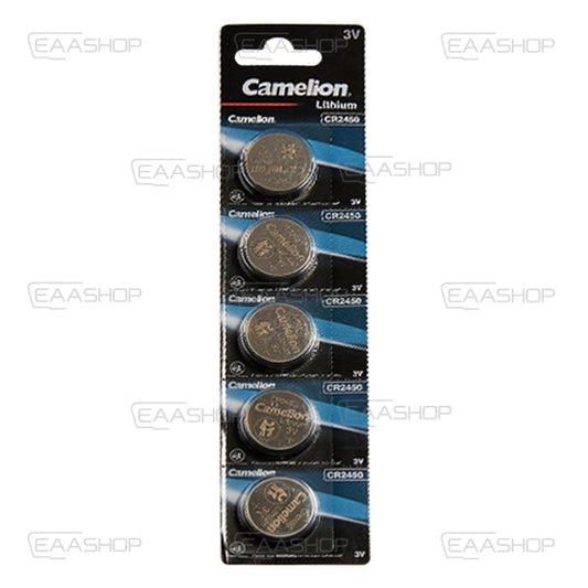 Pack 5 Piles Bouton Au Lithium Cr2450