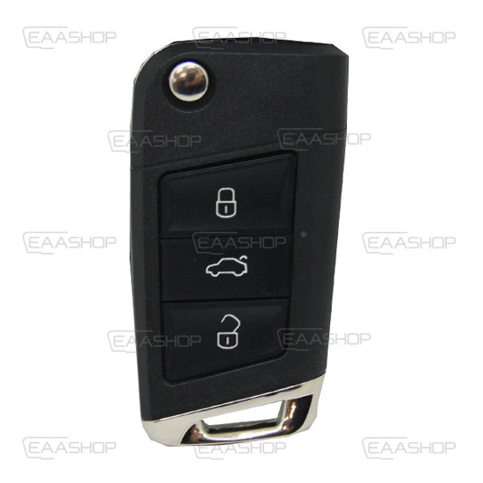 Coque Tèlècommande Pliable 3 Boutons Vw