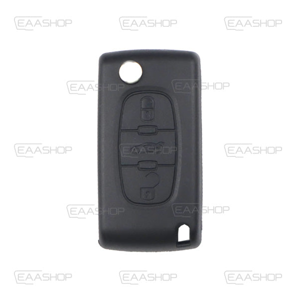 Folding Remote Control Shell 3 Buttons Citroen Peugeot Fiat Psa - Va2 Trunk Profile