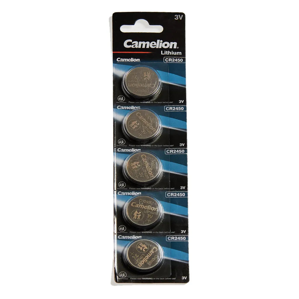 Pack of 5 Cr2450 Lithium Button Batteries