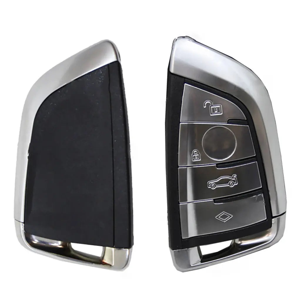 Carcasa De Mando Keyless 4 Botones Bmw - Perfil Hu100R Gris