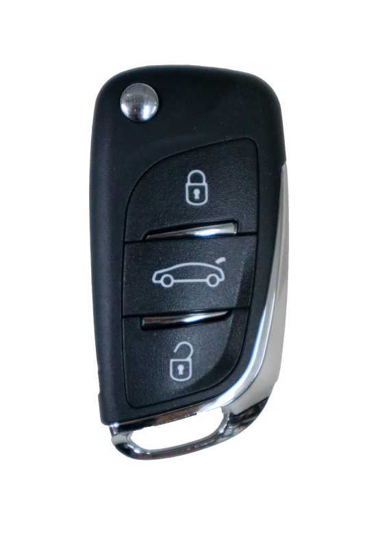 Caixa de controle remoto dobrável Citroen com 3 botões