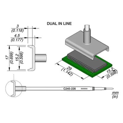 Cartucho Tunel 15,2X29,0 Para Lapiz T245 Memorias Flash 44 Dil