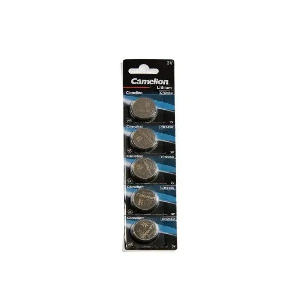 Pack of 5 Cr2450 Lithium Button Batteries