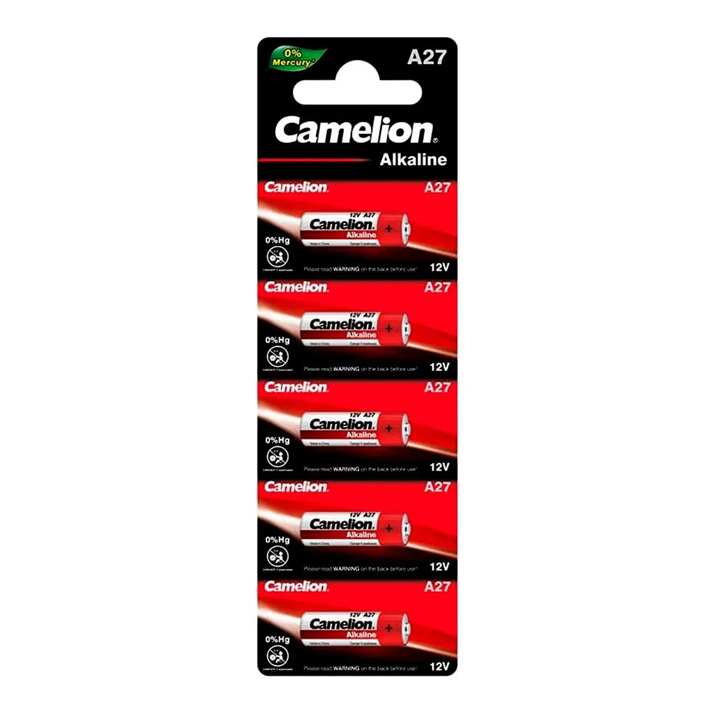 Pack of 5 Alkaline Batteries Lr27A 12V