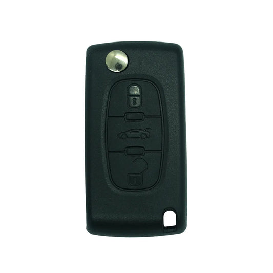 Caixa de controle remoto dobrável 3 botões Citroen / Peugeot / Fiat Psa - Perfil Va2
