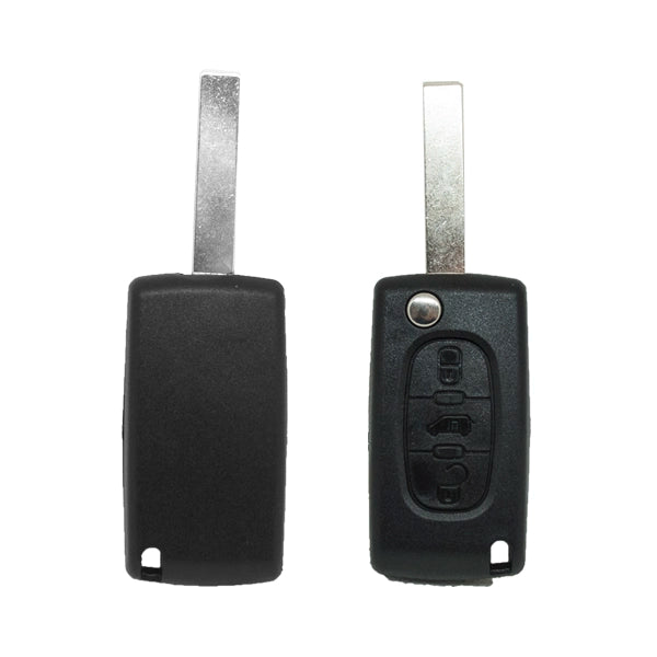 Carcasa De Mando Plegable 3 Botones Citroen Peugeot Fiat Psa - Perfil Hu83
