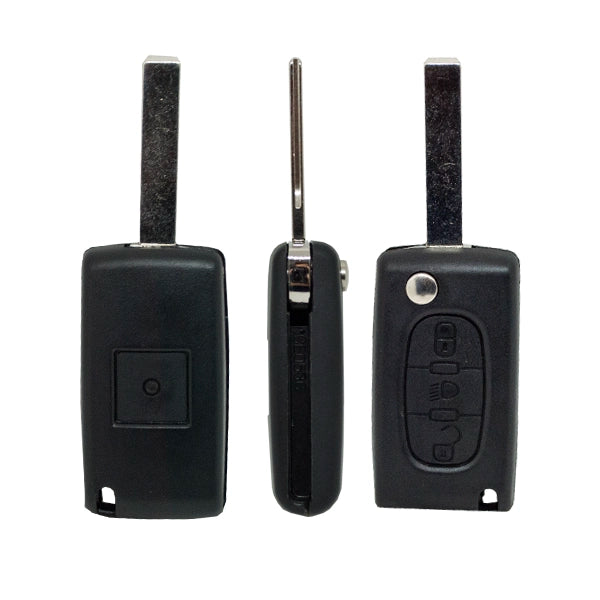 Carcasa De Mando Plegable Citroen 3 Botones - Perfil Hu83