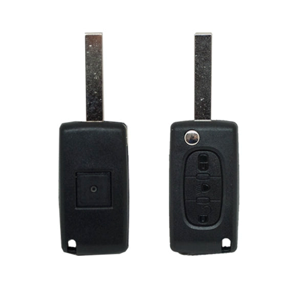 Carcasa De Mando Plegable 3 Botones Peugeot Citroen Psa - Perfil Hu83 Luz