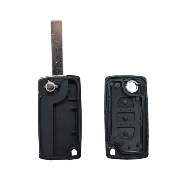Carcasa De Mando Plegable 3 Botones Peugeot Citroen Psa - Perfil Hu83 Luz