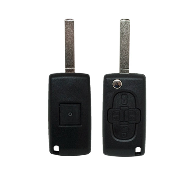 Carcasa De Mando Plegable 4 Botones Peugeot Citroen Fiat - Perfil Va2