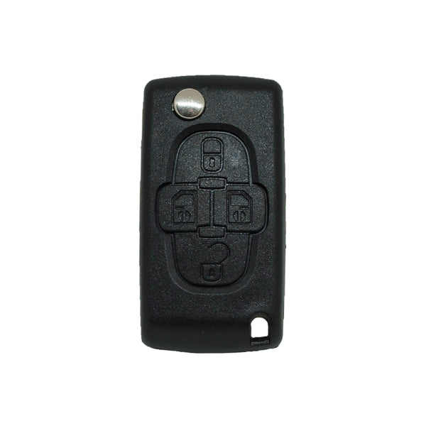 Carcasa De Mando Plegable 4 Botones Citroen Peugeot Fiat - Perfil Hu83