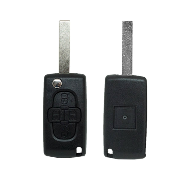 Carcasa De Mando Plegable 4 Botones Citroen Peugeot Fiat - Perfil Hu83