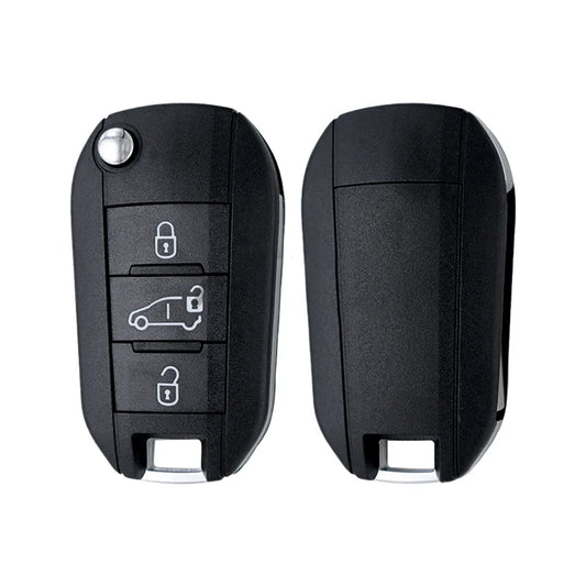 Carcasa De Mando Plegable 3 Botones Peugeot Boton Furgoneta - Perfil Hu83