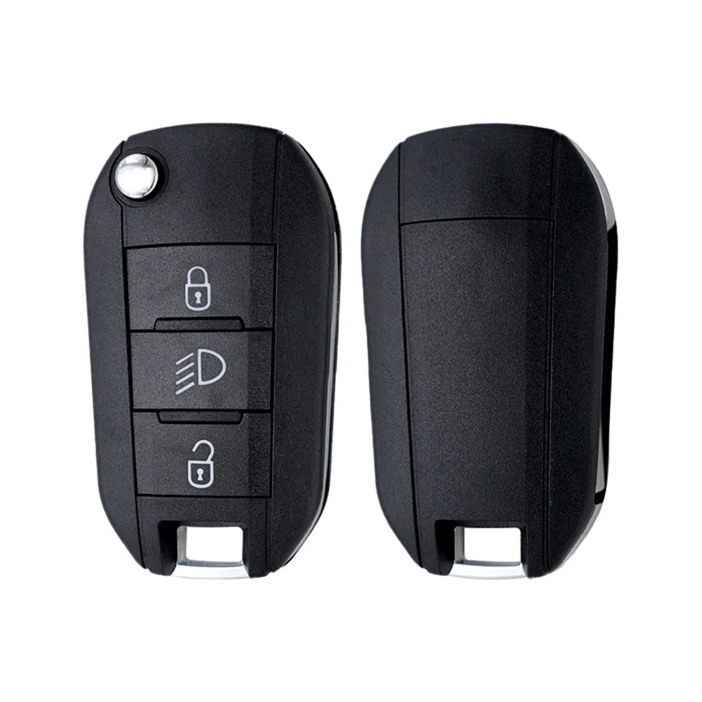 Peugeot 3 Button Folding Remote Control Housing Light Button - Profile Hu83