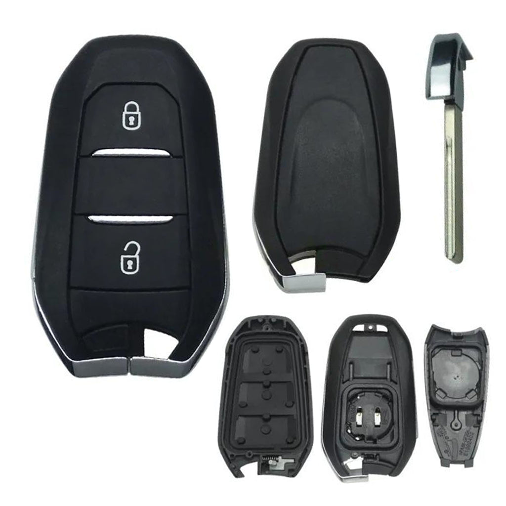 Peugeot 3 Button Keyless Remote Control Case - Hu83 Profile