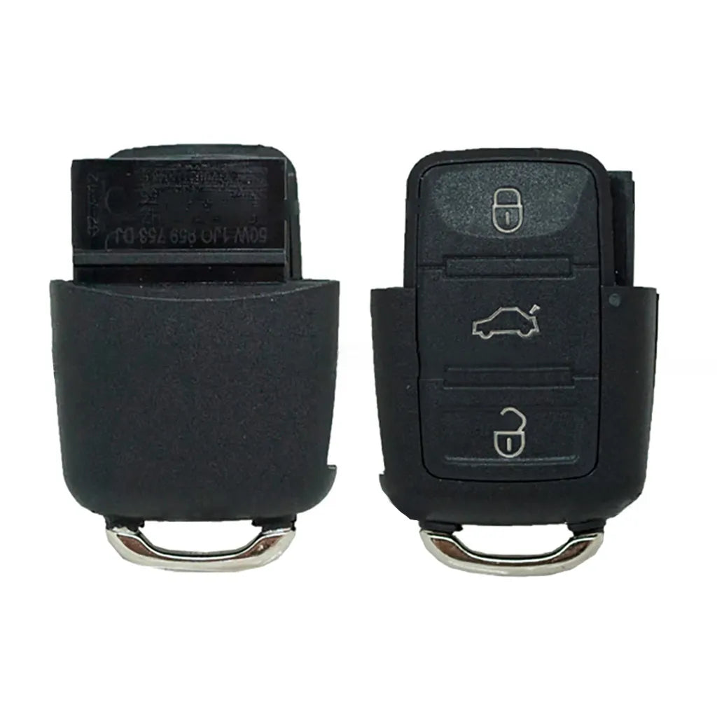 Folding Remote Control Shell Volkswagen 3 Button 