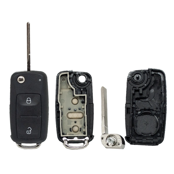 Carcasa De Mando Plegable 2 Botones Volkswagen - Perfil Hu66