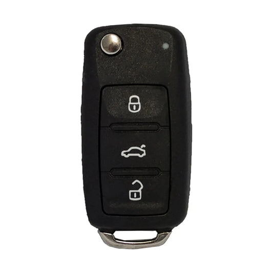 Key SHELL for Volkswagen 3 Button Flip Key - Test Key: Hu66 