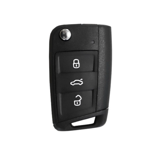 Folding Remote Control Shell Volkswagen 3 Button - Hu66 Profile