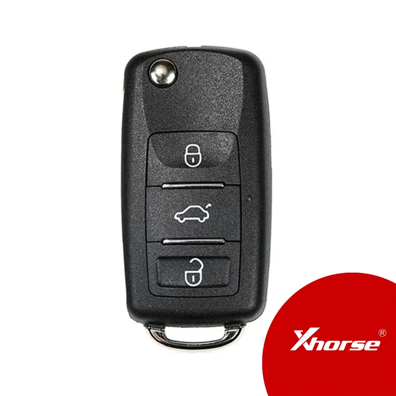 Controle Remoto Dobrável Xhorse 3 Botões Tipo Vag Sem Cilindro - Ref. Xhorse: Xkb510en