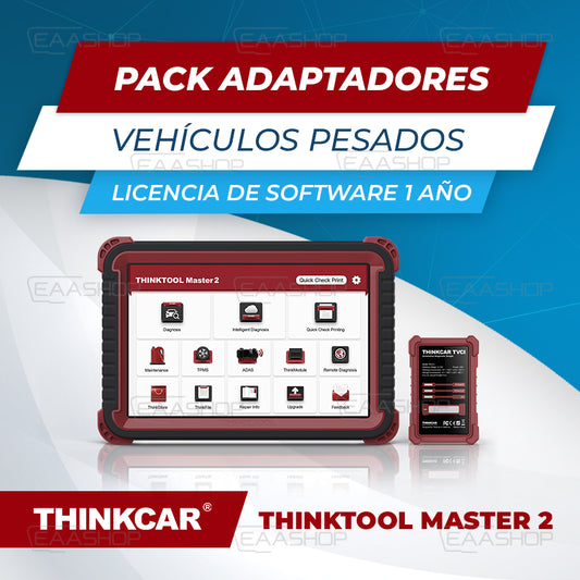 Pacote de adaptadores para veículos pesados e licença de software de 2 anos para o Thinktool Max / Master X 
 