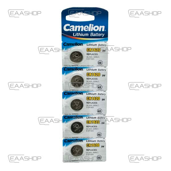 Pack 5 Cr1620 Lithium Button Batteries