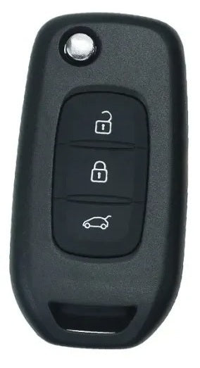 Coque de télécommande rabattable 3 boutons Renault - Profil Va2