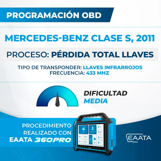 Programación OBD - MERCEDES Clase S, 2011 - Pérdida total