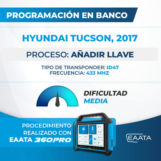 Programación en banco - HYUNDAI Tucson, 2017 - Añadir llave