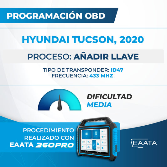 Programación OBD - HYUNDAI Tucson, 2020 - Añadir llave